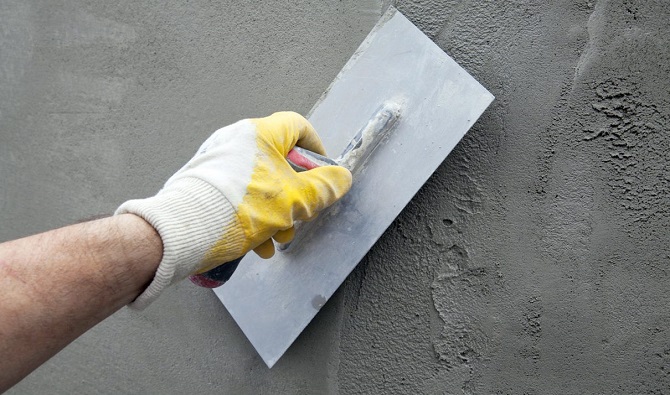 SOLID SAND AND CEMENT PLASTERING